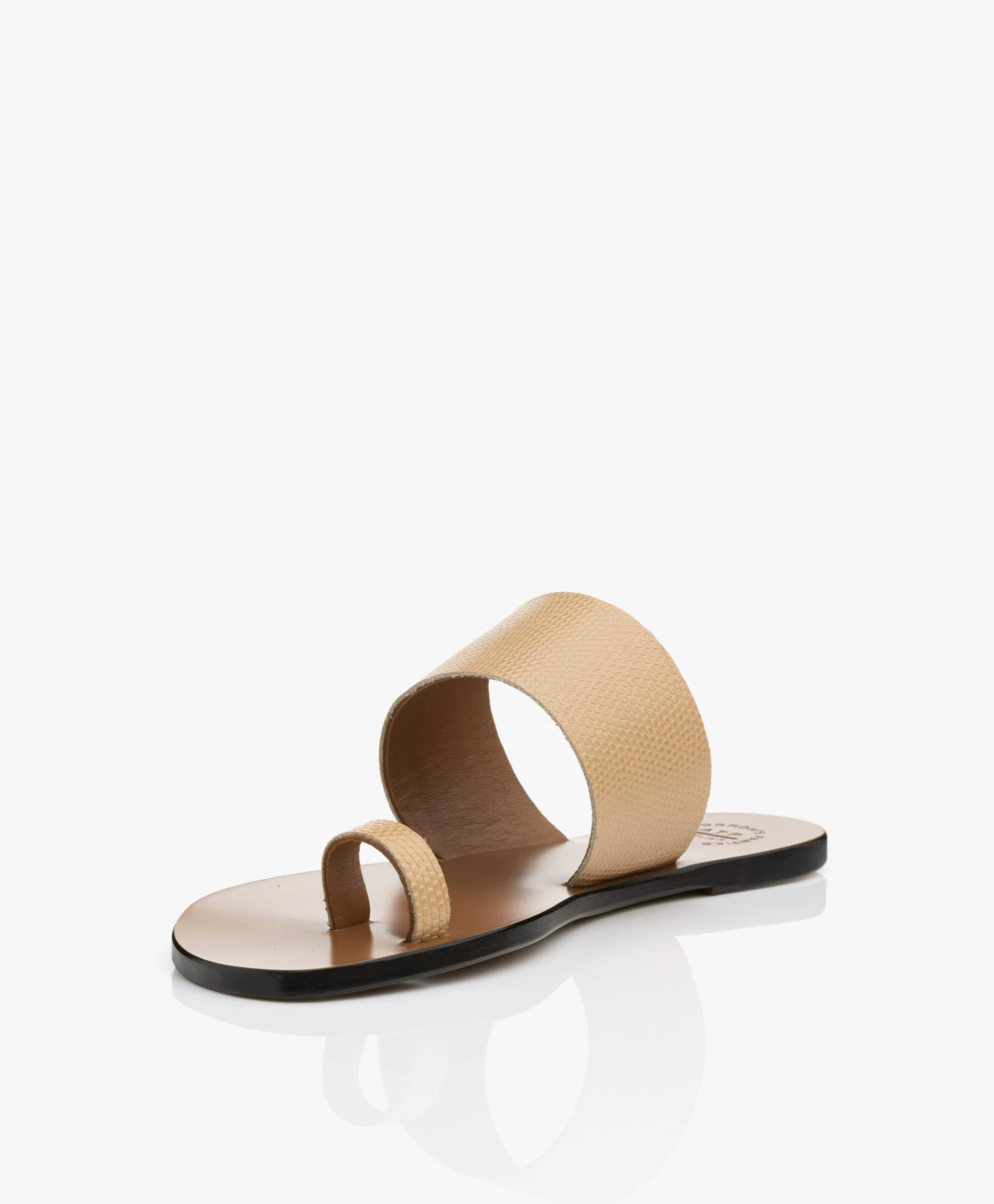 Atp Atelier Astrid Gestructureerde Leren Teenslippers - Licht Beige 10 Atp Atelier Astrid Gestructureerde Leren Teenslippers - Licht Beige - Afbeelding 10