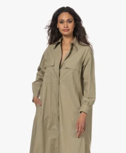 Su Paris Raya Poplin Maxi Blousejurk - Olive -Mode Kleding f7278463 c594 4fd1 a16c f0d6377804c1 182