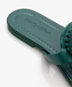 See By Chloé Hana Leren Slippers - Medium Groen -Mode Kleding f88cd305 4758 46e4 ae80 c40c772fbb4a 144