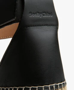 See By Chloé Glyn Kalfsleren Plateau Espadrilles - Zwart -Mode Kleding f95806a2 18ad 40cb bef8 675ec0726d8f 08