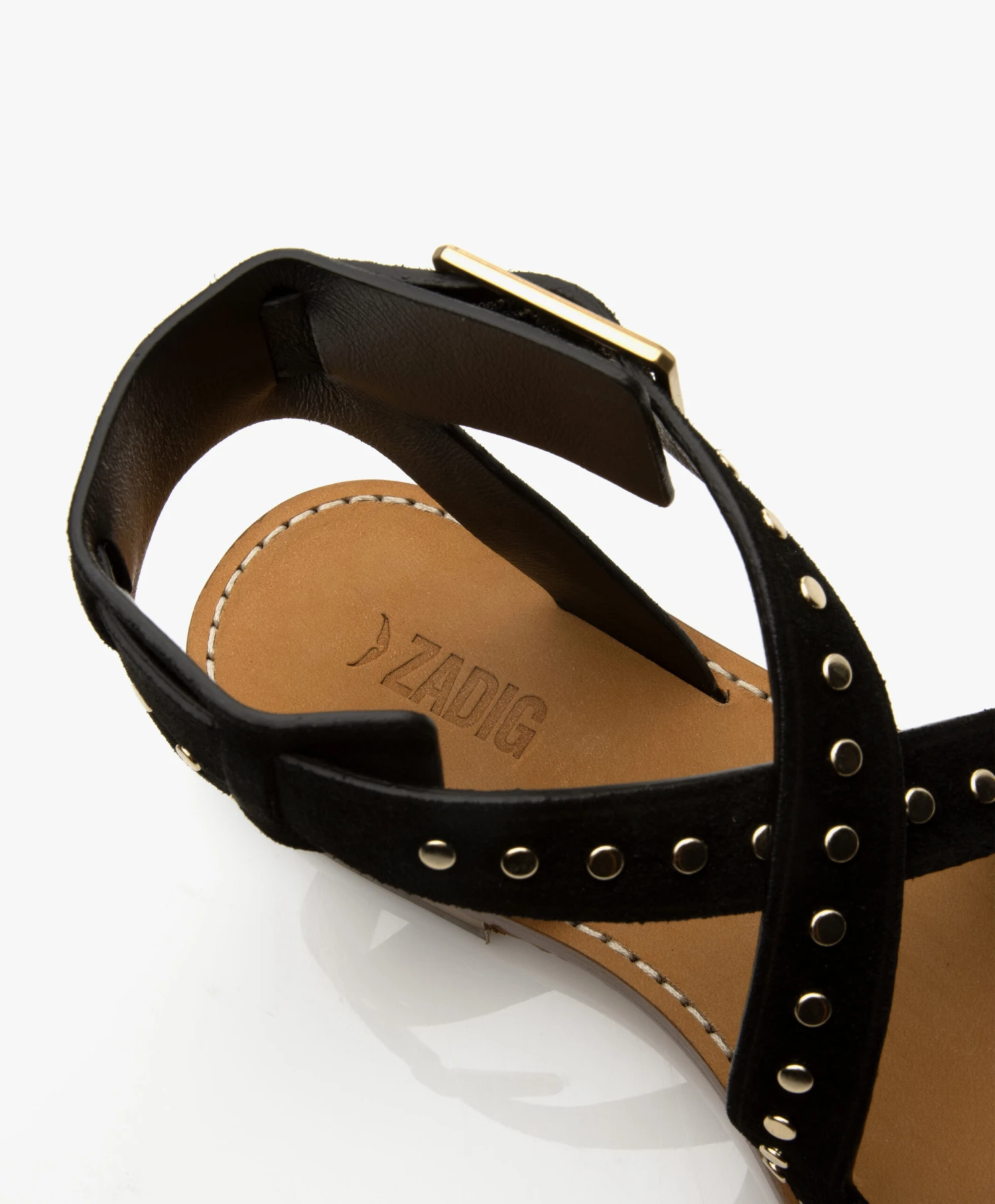 Zadig & Voltaire Cecilia Caprese Suède Leren Stud Sandalen - Zwart 11 Zadig & Voltaire Cecilia Caprese Suède Leren Stud Sandalen - Zwart - Afbeelding 11