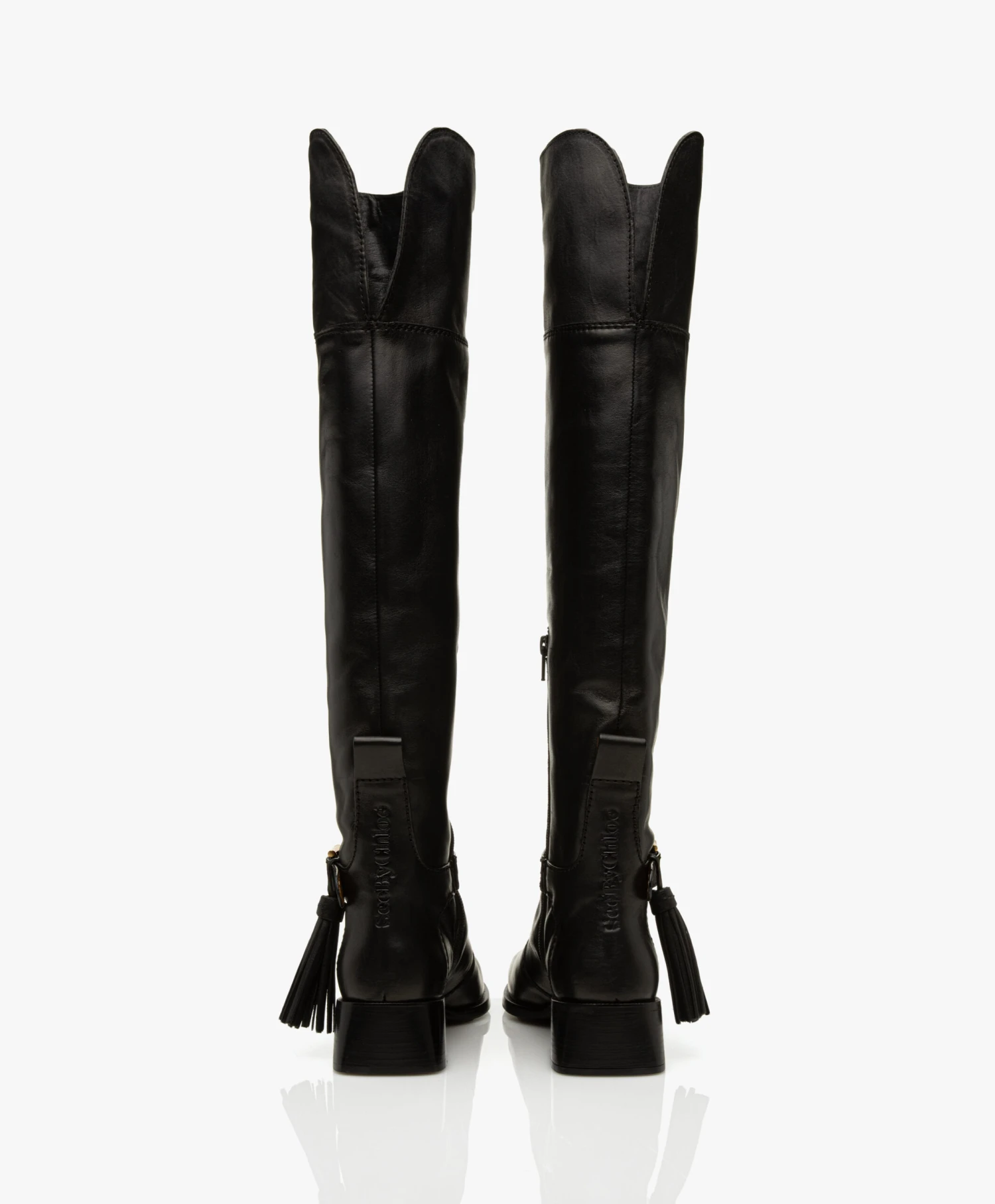 See By Chloé Lory Leren Overknee Laarzen - Zwart 7 See By Chloé Lory Leren Overknee Laarzen - Zwart - Afbeelding 7