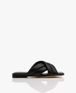 Anine Bing Eve Leren Slippers - Zwart