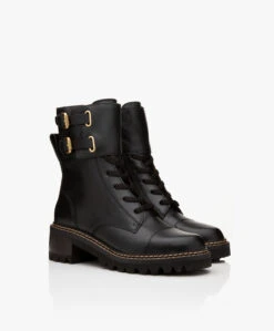 See By Chloé Mallory Combat Hoge Leren Enkellaarzen - Zwart 15 See By Chloé Mallory Combat Hoge Leren Enkellaarzen - Zwart -Mode Kleding ff207f36 d859 473b 9941 347249d9b010 05